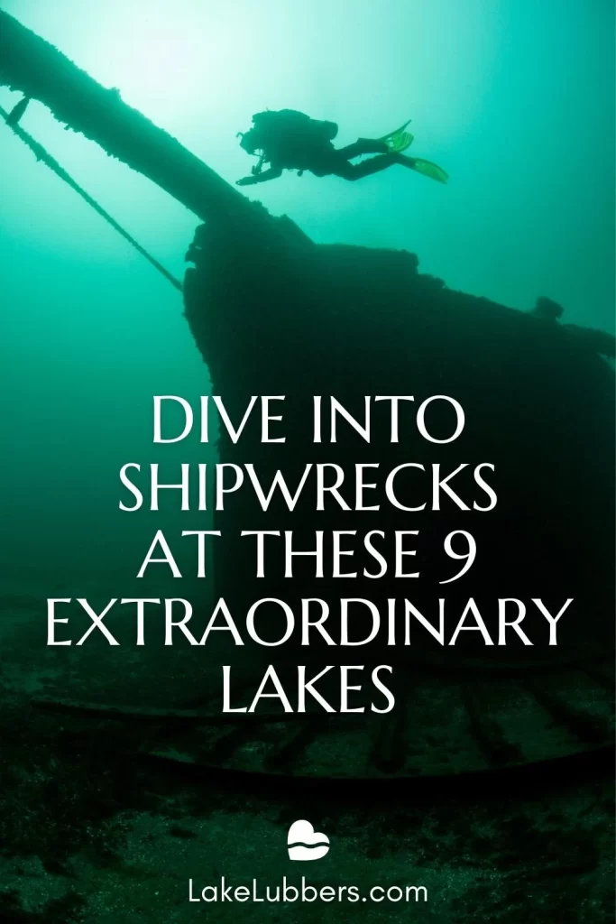 Diver exploring a Lake Michigan Shipwreck