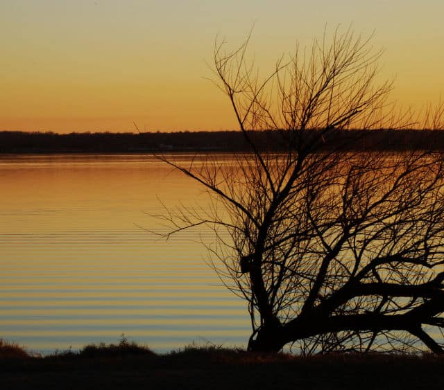 Sunset Over Lake Hefner