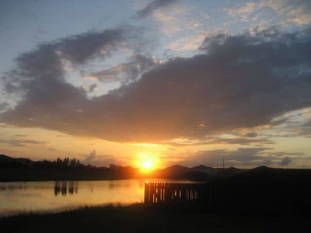 Sunset Over Orange Lake