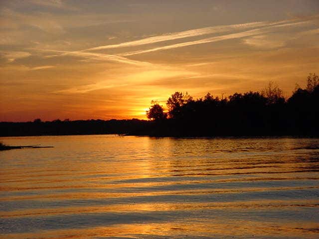 Sunset Over Salamonie Lake
