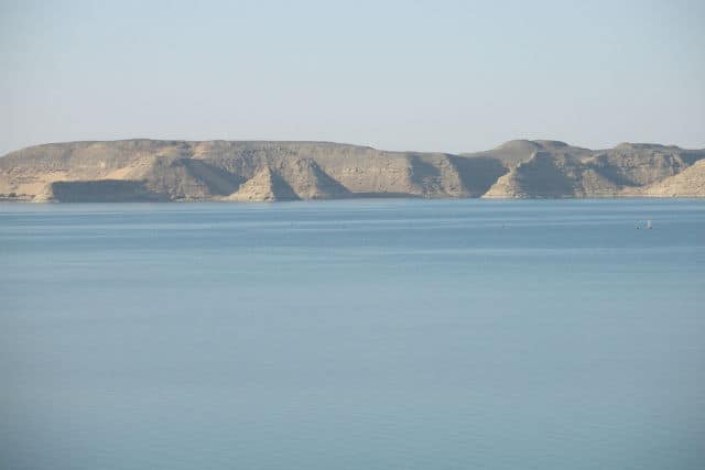 View of Mountains From Shoreline of Lake Nasser