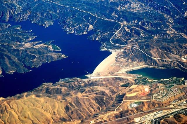 Aerial View of Castaic Lake