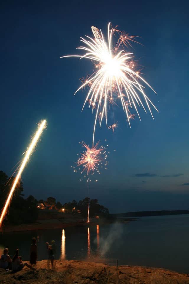 Fireworks at J. Strom Thurmond Lake