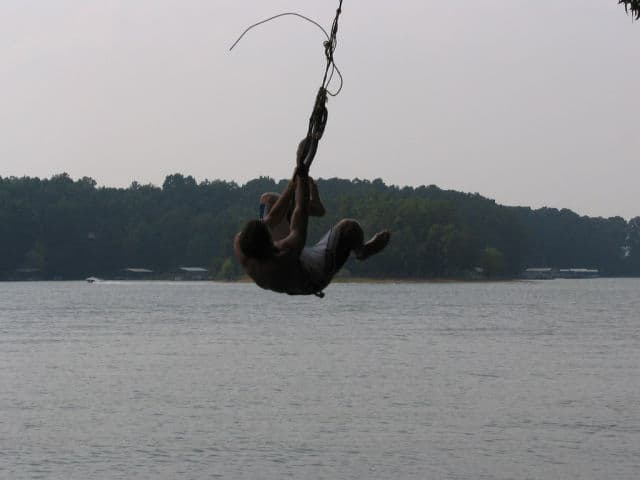 Rope Swing at Lake Chatuge