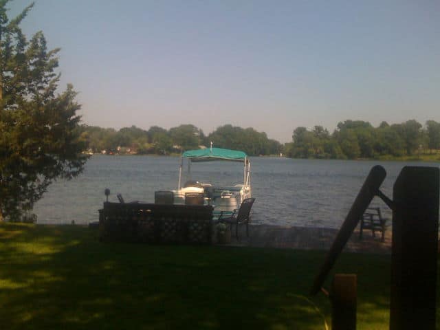 Dock and Boat at Beseck Lake