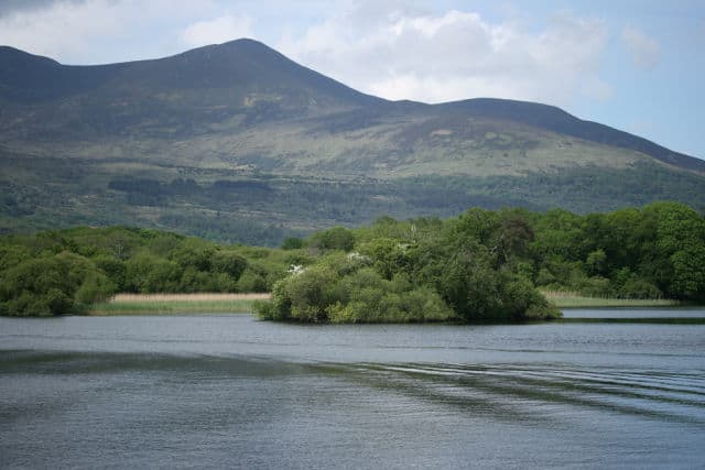 View of Mountains From Shoreline of Lower Lake of Killarney