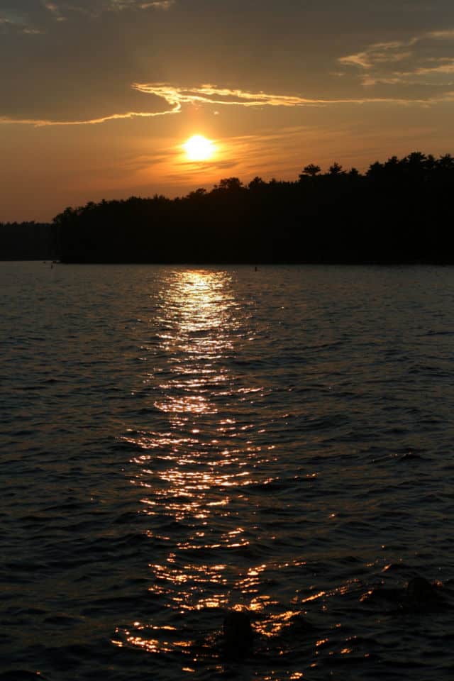 Sunset Over Sebago Lake