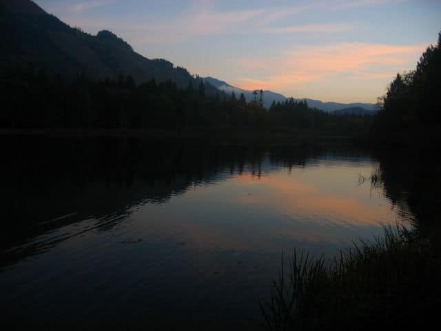 Sunset at Silver Lake (Cowlitz County)