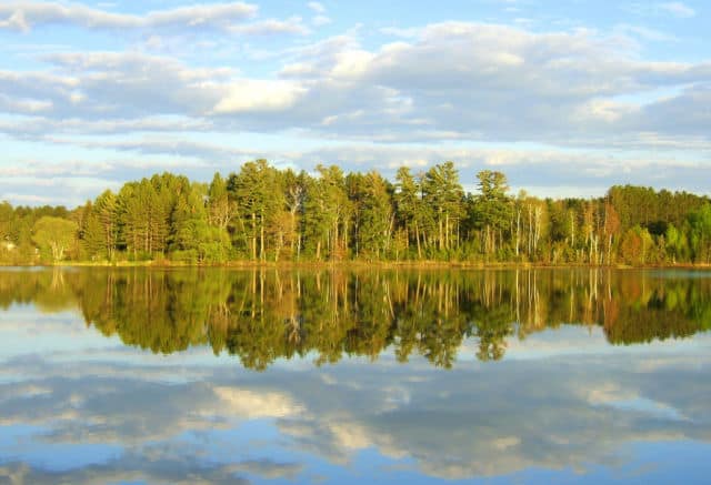 Water reflections at Long Lake