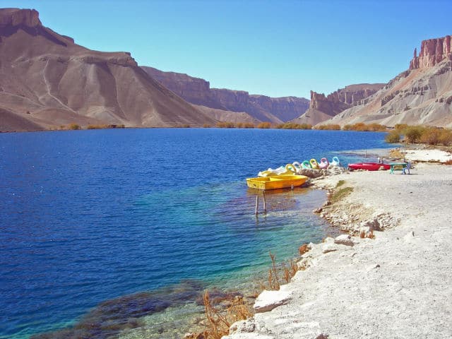 Shore view of Band-e-Amir Lakes