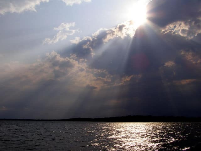Sun and Clouds at Ray Roberts Lake