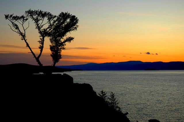 Lake Baikal Sunset Silhouette