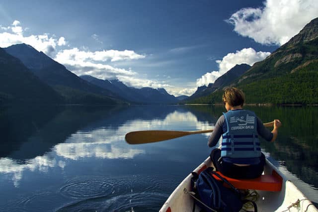 Canoeing Waterton Lakes National Park