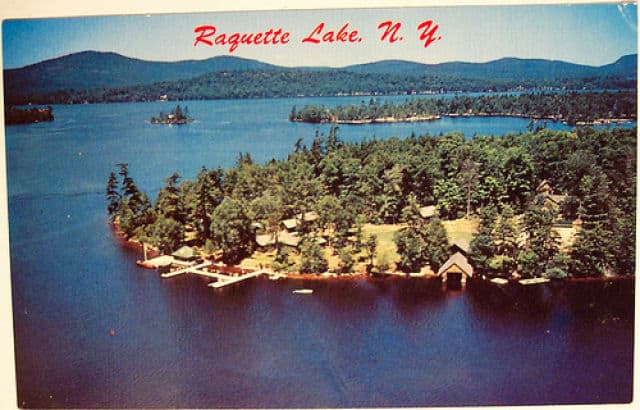 Vintage Postcard of Raquette Lake
