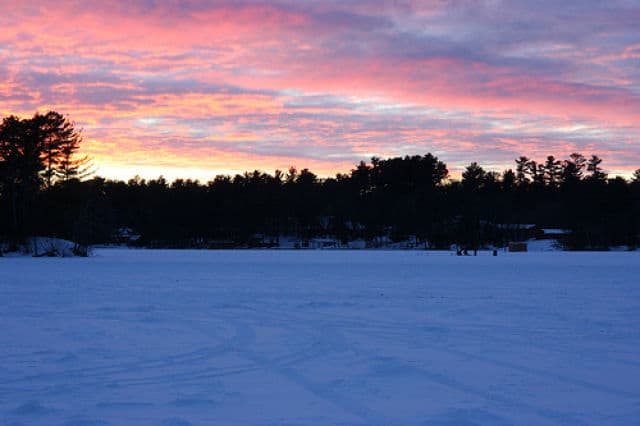 Lake Minocqua Winter Sunset