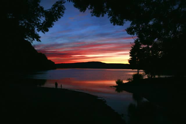 lake chalain sunset