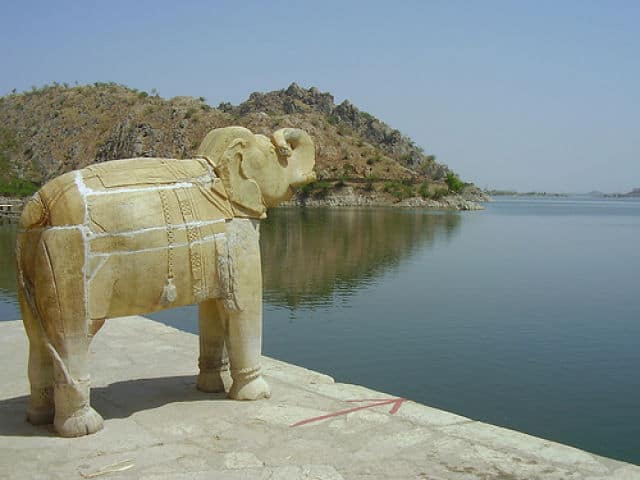 Jaisamand Lake Marble Elephant