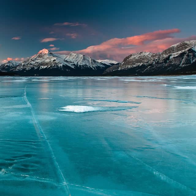 Frozen Abraham Lake