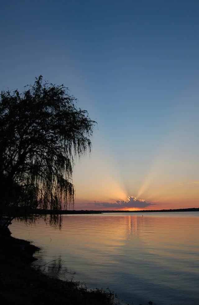 Sunset at Branched Oak Lake