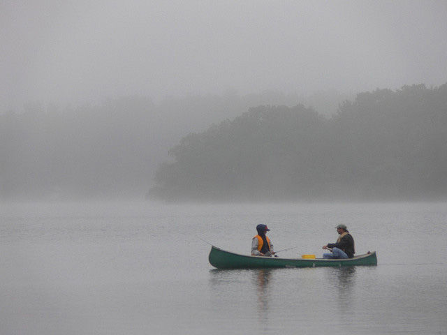 Canoe Fishing on Long Pond