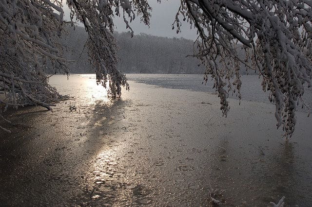Huron River in Winter