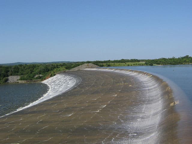 Spillway at High Water on Lake Texoma