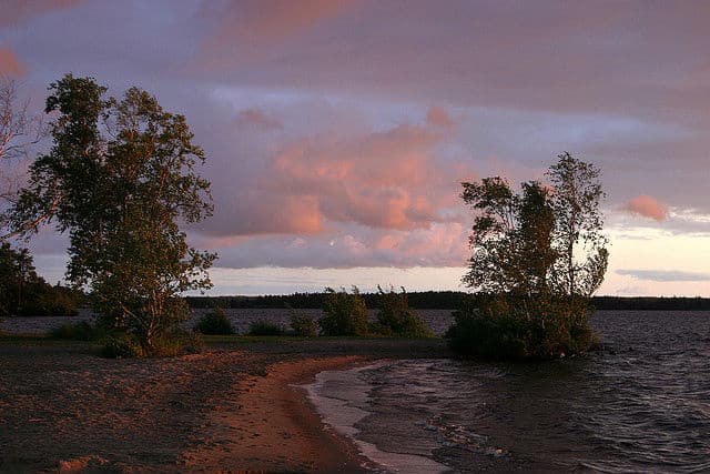 Brereton Lake Shoreline at Sunset