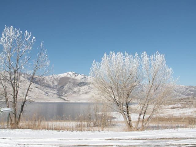 Winter at Deer Creek Reservoir