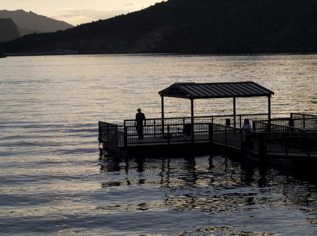 Dock view at Saguaro Lake