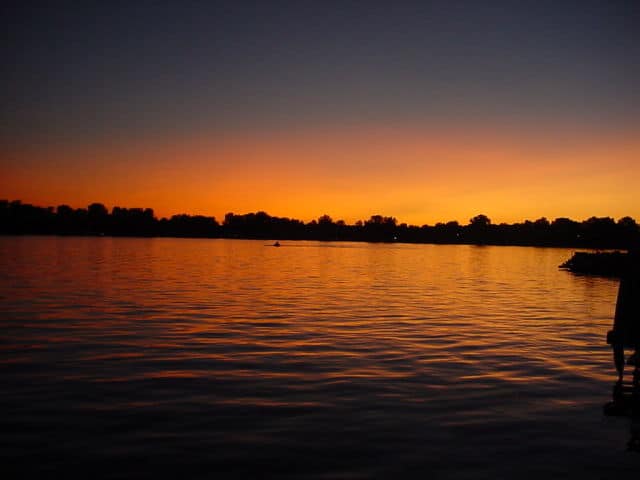 Sunset at Devils Lake