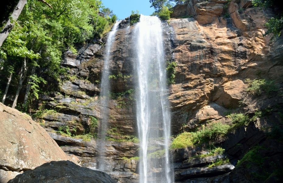 Scenic waterfall at Lake Hartwell, Georgia
